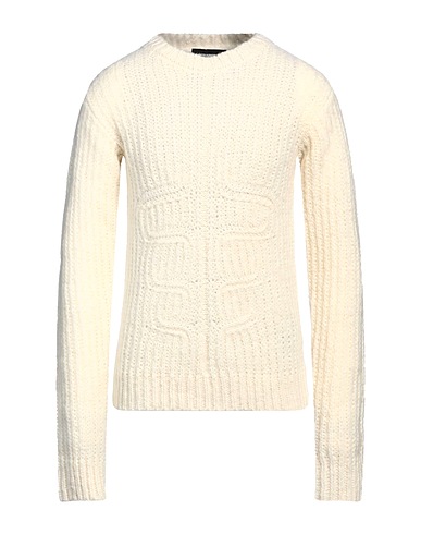 DSQUARED2 Pullover Avorio 46% Lana, 30% Acrilico, 14% Poliammide, 10% Lana di alpaca, Pelle di vitello