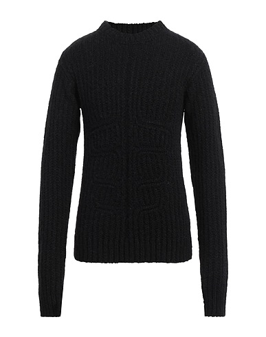 DSQUARED2 Sweater Black 46% Wool, 30% Acrylic, 14% Polyamide, 10% Alpaca wool, Calfskin