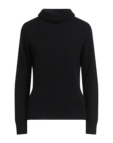 ARAGONA Polo neck Black 85% Wool, 15% Cashmere