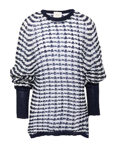 ALYSI Sweater CRÈME BLU NOTTE 50% Mohair wool, 45% Recycled polyacrylic, 5% Merino Wool