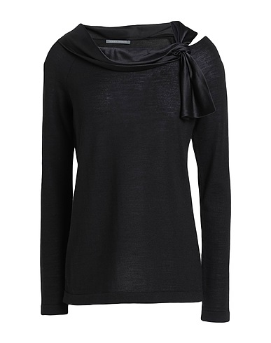 ALBERTA FERRETTI Jumper Black 100% Virgin Wool, Silk