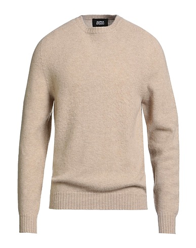 ALPHA STUDIO Pullover Beige 100% Geelongwolle