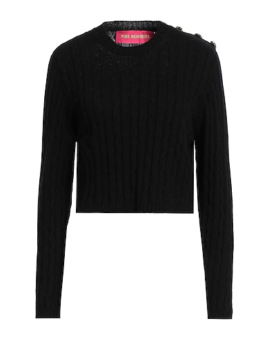 PINK MEMORIES Jumper Black 40% Recycled wool, 30% Viscose, 20% Recycled polyamide, 10% Cashmere