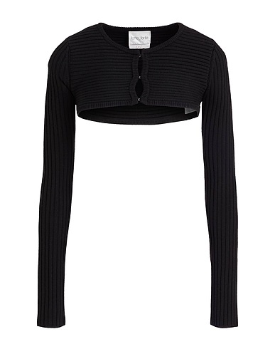 FORTE_FORTE Shrug Black 95% Virgin Wool, 5% Elastane