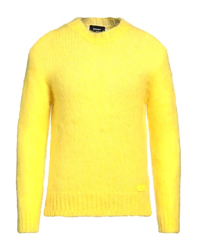 DSQUARED2 Jumper Yellow 50% Mohair wool, 32% Polyamide, 18% Wool