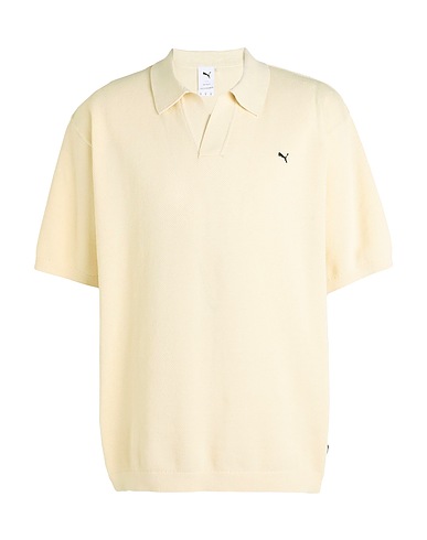 PUMA Pullover BASKETBALL NOSTALGIA Knitted Polo
 Panna 58% Cotone, 42% Poliestere