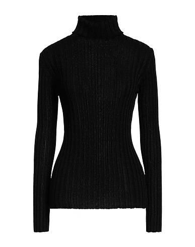 SOALLURE Polo neck Black 70% Viscose, 20% Metallic fiber, 10% Polyamide