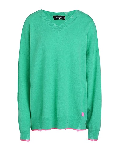 DSQUARED2 Sweater Light green 69% Virgin Wool, 30% Cashmere, 1% Polyester