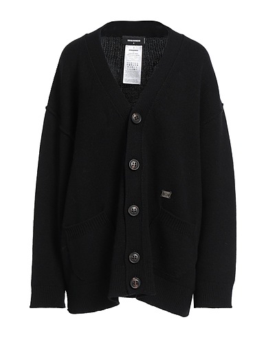 DSQUARED2 カーディガン ブラック ウール 90% / カシミヤ 10%