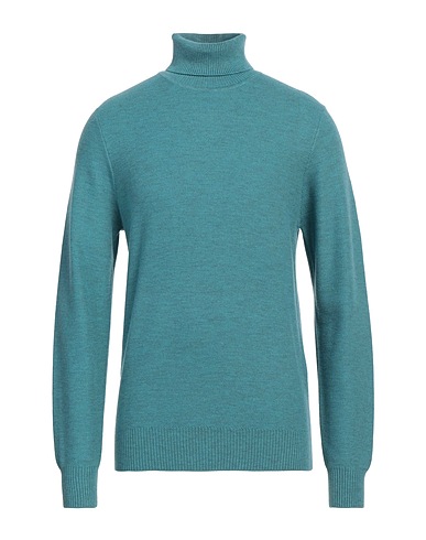 CASHMERE COMPANY Turtleneck Turquoise 50% Cashmere, 50% Wool
