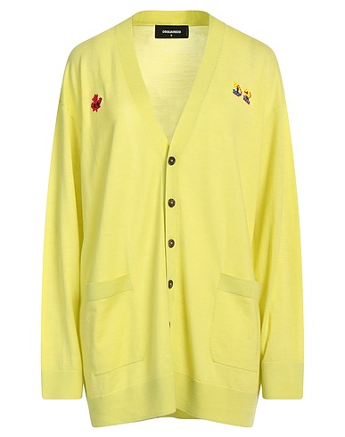 DSQUARED2 Cardigan Verde lime 100% Lana Vergine
