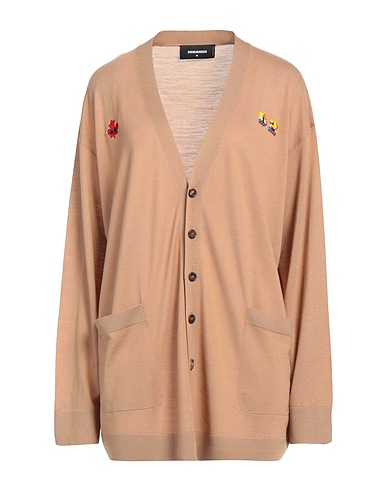 DSQUARED2 Cardigan Camel 100% Virgin Wool