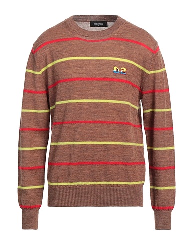 DSQUARED2 Sweater Camel 92% Virgin Wool, 3% Mohair wool, 3% Alpaca wool, 2% Polyamide