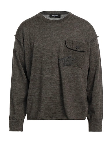 DSQUARED2 Pullover Verde scuro 100% Lana Vergine