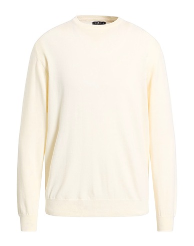RETOIS Pullover Bianco 85% Cotone, 15% Lana Merino