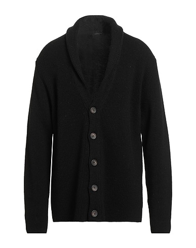 RETOIS Cardigan Black 100% Merino Wool