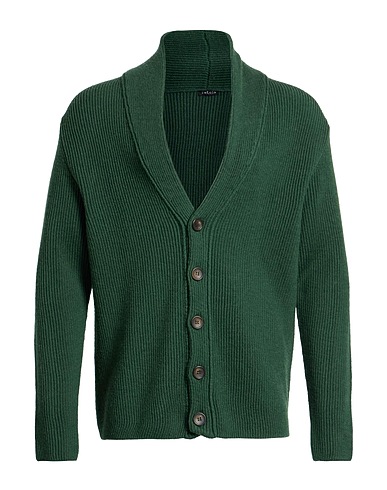 RETOIS Cardigan Verde 100% Lana Merino