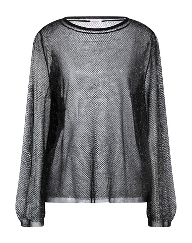 ROSSOPURO Pullover Schwarz 48% Polyester, 34% Viskose, 7% Metallfaser, 7% Polyamid, 4% Baumwolle