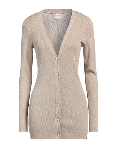 SUN 68 Cardigan Beige 73% Viscose, 19% Polyamide, 8% Metallic fiber