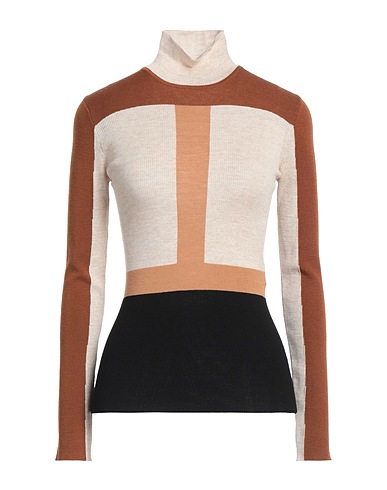 CHLOÉ Polo neck Brown 100% Wool