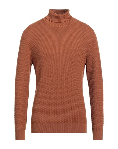 TAGLIATORE Polo neck Brown 100% Virgin Wool