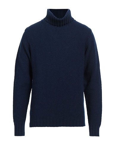 LUIGI BIANCHI Mantova Turtleneck Midnight blue 100% Virgin Wool