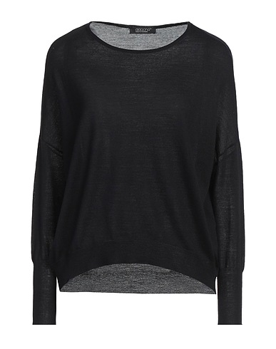 ARAGONA Pullover Nero 100% Lana Merino