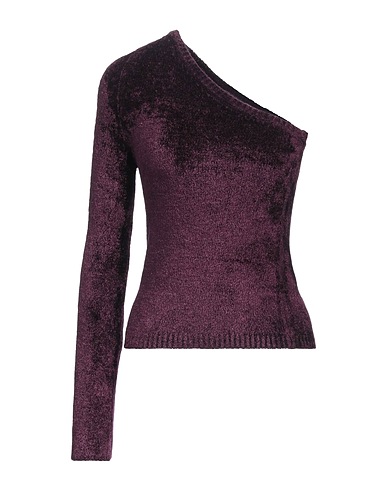 FORTE_FORTE One-shoulder top Dark purple 72% Viscose, 28% Polyamide