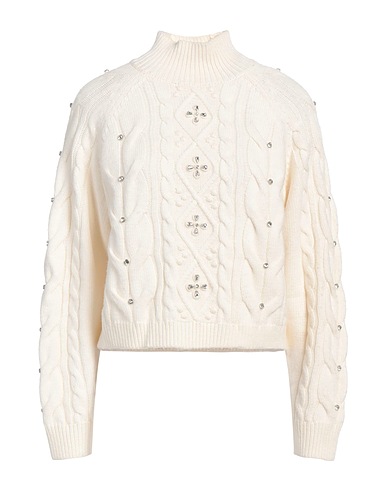 TWINSET Polo neck White 70% Polyamide, 30% Wool, Polyester