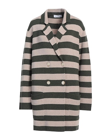 ANNA SERAVALLI Cardigan Military green 40% Merino Wool, 30% Viscose, 20% Polyamide, 10% Cashmere