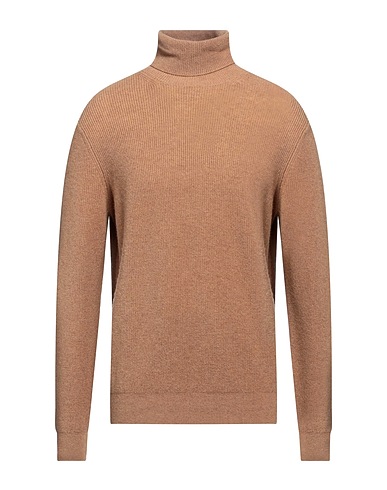 KANGRA Polo neck Brown 100% Camel wool
