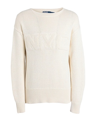POLO RALPH LAUREN Jumper NYC COTTON-LINEN SWEATER
 Ivory 70% Cotton, 30% Linen