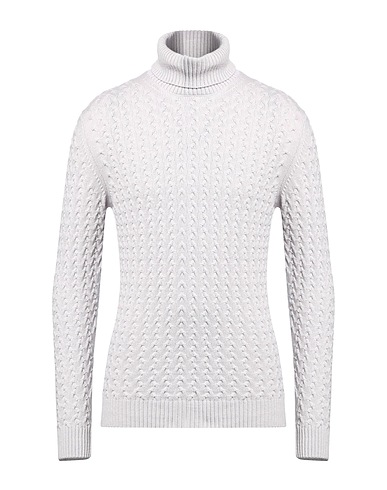 LUIGI BORRELLI NAPOLI Turtleneck Grey 70% Virgin Wool, 20% Silk, 10% Cashmere
