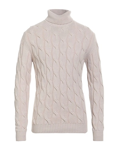 LUIGI BORRELLI NAPOLI Turtleneck Beige 70% Virgin Wool, 20% Silk, 10% Cashmere