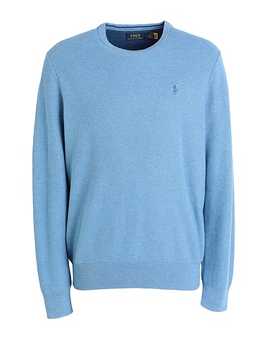 POLO RALPH LAUREN Sweater TEXTURED COTTON CREWNECK SWEATER
 Light blue 100% Cotton