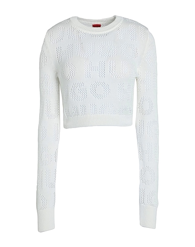 HUGO Jumper Ivory 70% Cotton, 30% Polyamide