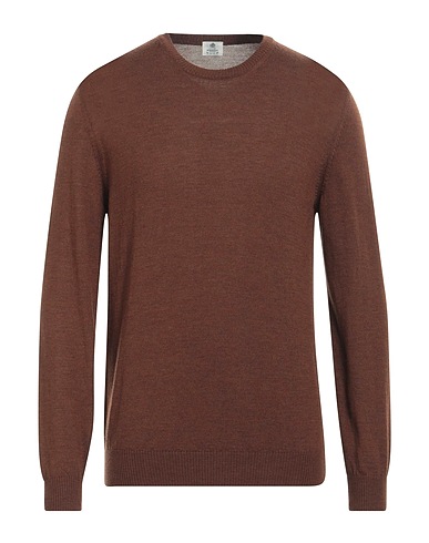 LUIGI BORRELLI NAPOLI Jumper Brown 100% Virgin Wool