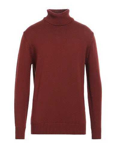 KANGRA Polo neck Brick red 100% Merino Wool