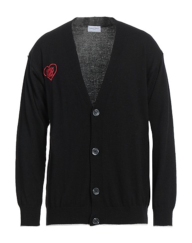 FAMILY FIRST  Milano Cardigan Black 40% Merino Wool, 30% Cashmere, 20% Viscose, 10% Polyamide