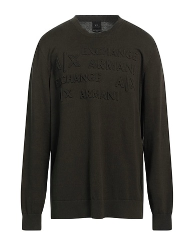 ARMANI EXCHANGE Свитер Зелёный милитари 100% Хлопок