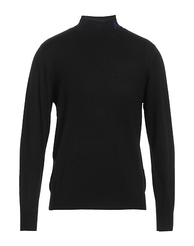 ARMANI EXCHANGE Polo neck Black 50% Acrylic, 50% Virgin Wool
