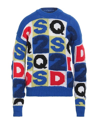 DSQUARED2 プルオーバー ブルー ウール 83% / アクリル 8% / 毛（アルパカ） 4% / バージンウール 4% / ナイロン 1%