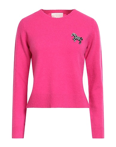 I BLUES Sweaters MAGENTA 47% Acrylic, 22% Polyamide, 20% Wool, 8% Alpaca wool, 3% Elastane