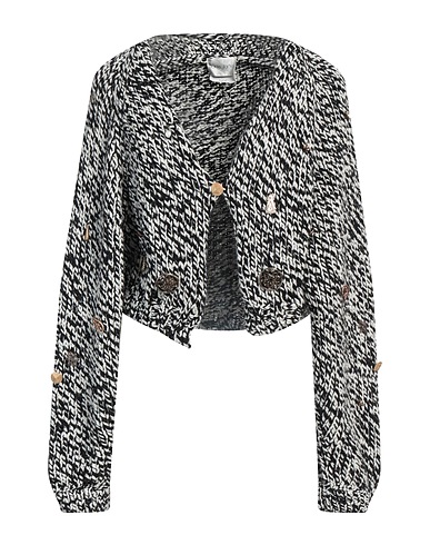 FORTE_FORTE Cardigan Black 90% Virgin Wool, 10% Polyamide