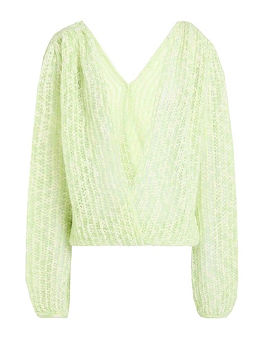 FORTE_FORTE Cardigan Light green 42% Mohair wool, 30% Cotton, 23% Polyamide, 5% Wool