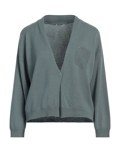 PESERICO Cardigan Sage green 70% Virgin Wool, 20% Silk, 10% Cashmere