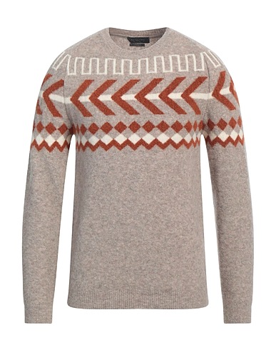 DANIELE FIESOLI Pullover Khaki 76% Lana Vergine, 19% Poliammide, 5% Elastan