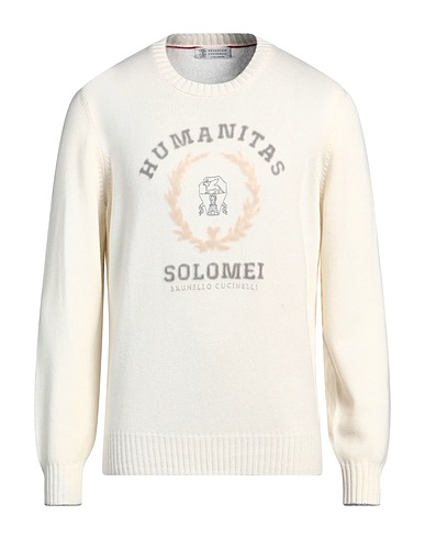 BRUNELLO CUCINELLI Maglia in Cachemire Off white 100% Cachemire