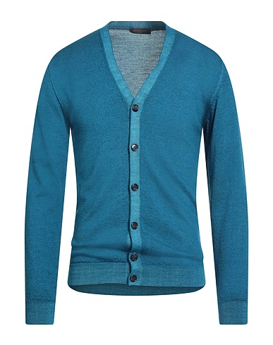 DANIELE FIESOLI Cardigan Blue 100% Merino Wool