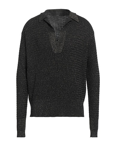SAPIO Pullover Nero 47% Viscosa, 42% Lana, 11% Metallo